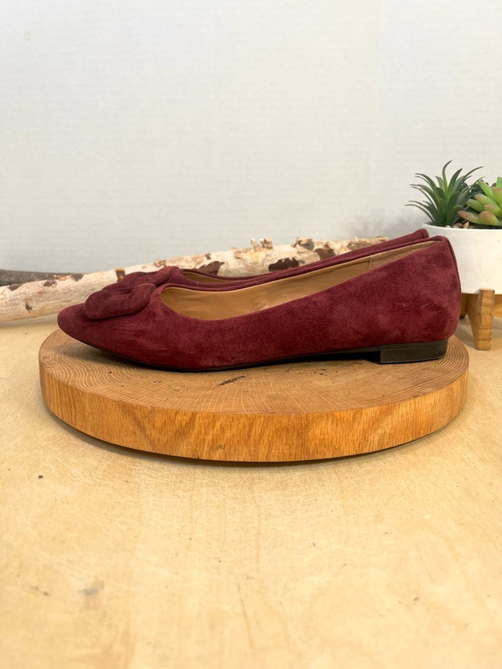 Vionic Amanda Red Suede Ballet Flat Buckle Arch Support Size 8 - Picture 4 of 15
